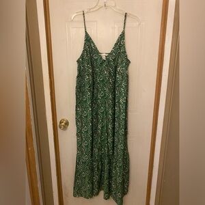 H&M Green Botanical Maxi Dress